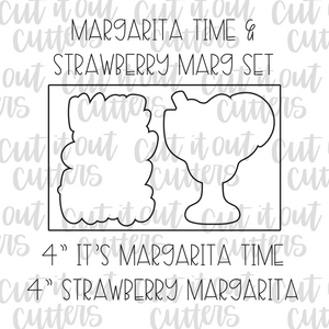 Margarita Time & Strawberry Margarita Cookie Cutter Set