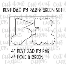 Load image into Gallery viewer, Best Dad By Par &amp; Green Cookie Cutter Set