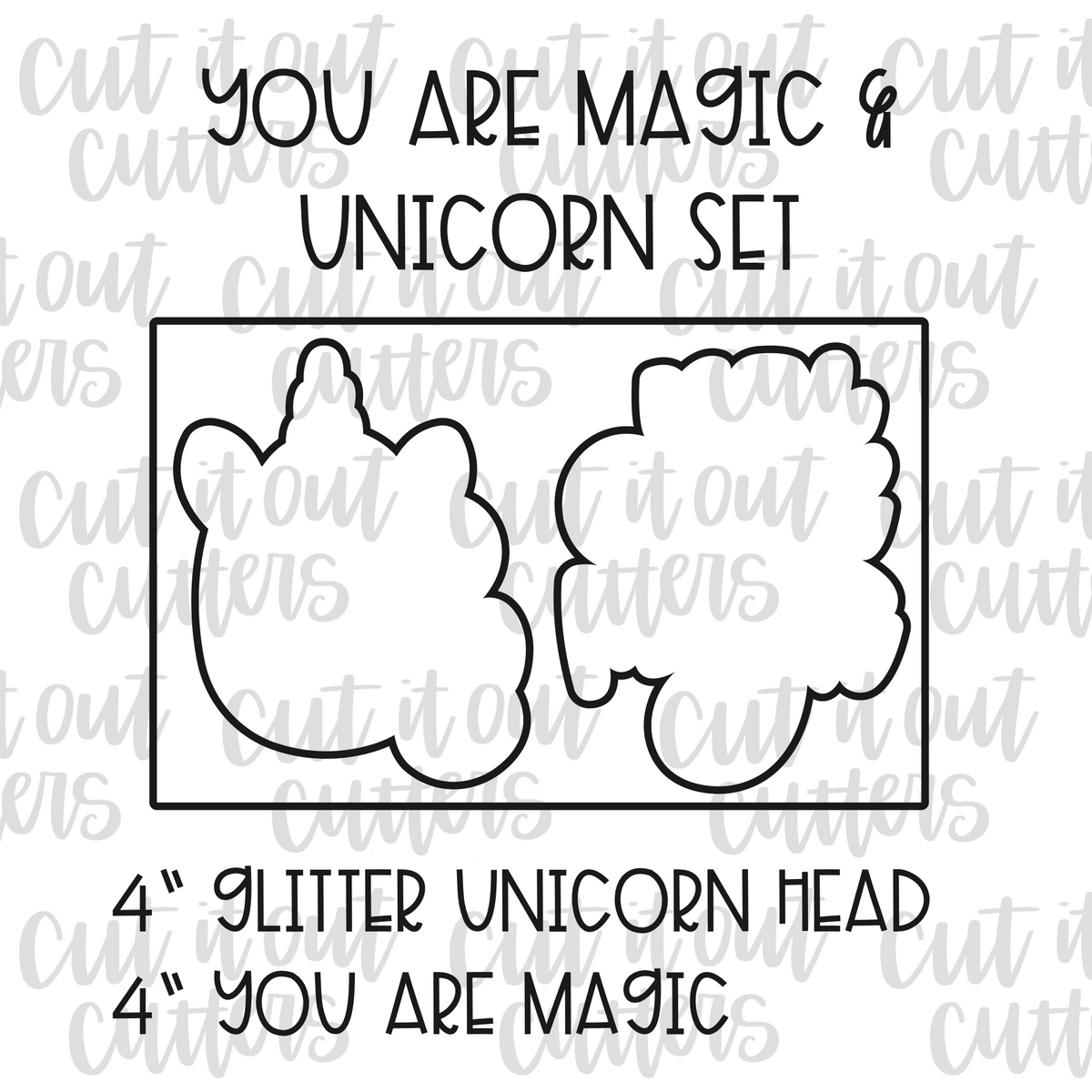 You Are Magic & Unicorn Cookie Cutter Set Cut It Out Cutters
