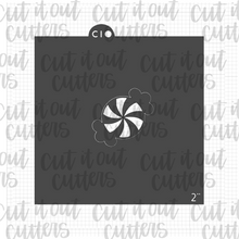 Load image into Gallery viewer, 2"-4" Peppermint from Snow Globe Stuffers Set - Cookie Stencil