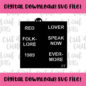 DIGITAL DOWNLOAD SVG File for 2.5" Text Singer Things Stencil