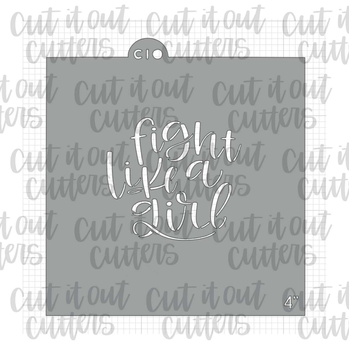 Fight Like A Girl Boxing Glove Cookie Stencil Cut It Out Cutters