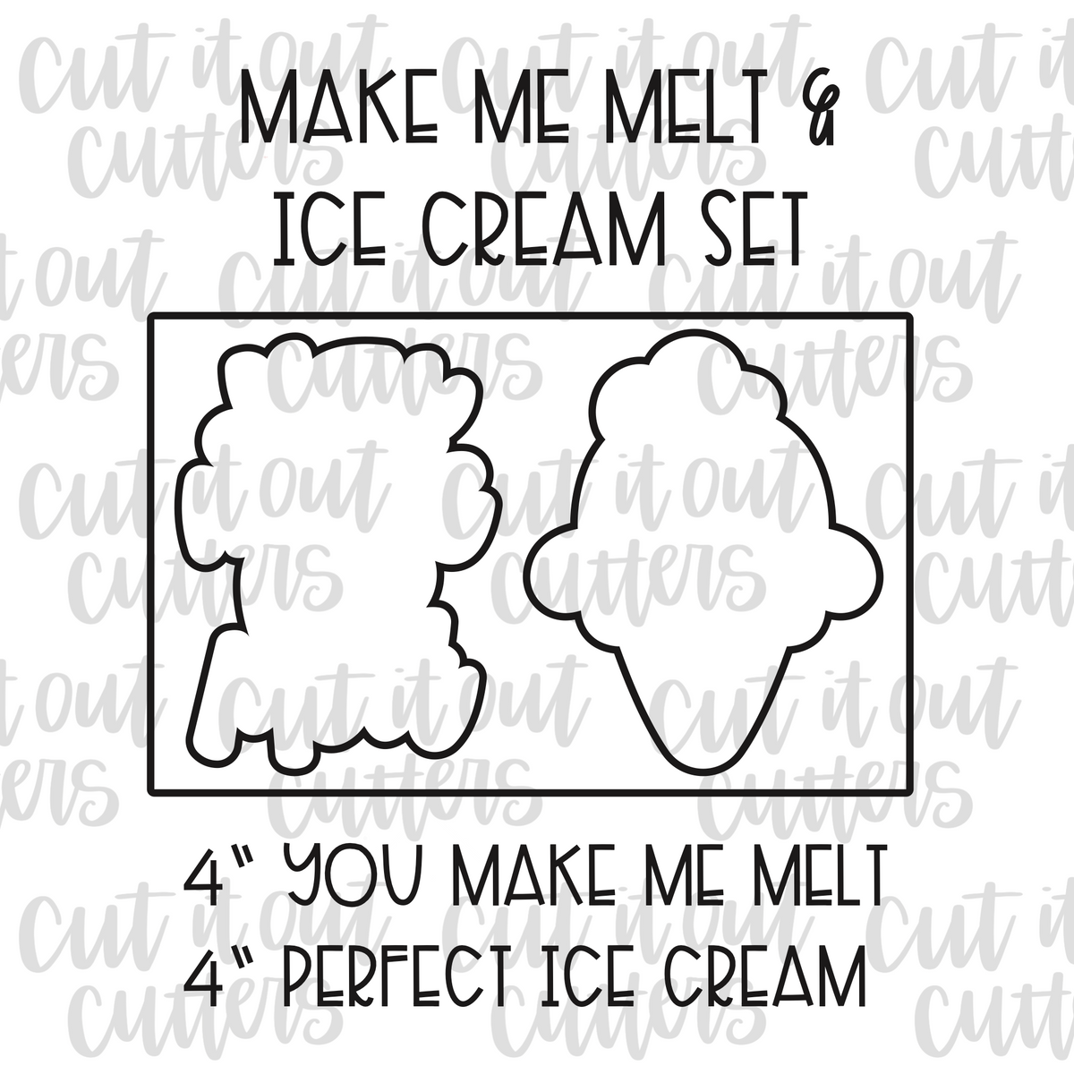 Make Me Melt & Ice Cream Cookie Cutter Set Cut It Out Cutters
