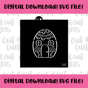 DIGITAL DOWNLOAD SVG File for 3.5" PYO Egg House Stencil