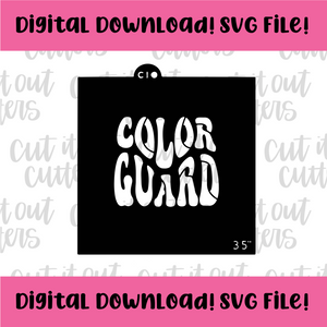 DIGITAL DOWNLOAD SVG File for 3.5" Retro Color Guard Stencil