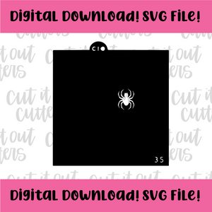 DIGITAL DOWNLOAD SVG File for 3.5" Spiderweb Heart- Just Spider Stencil
