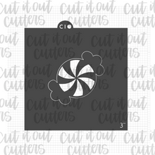 Load image into Gallery viewer, 2"-4" Peppermint from Snow Globe Stuffers Set - Cookie Stencil