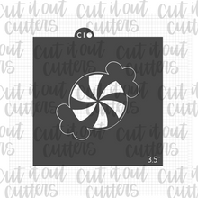 Load image into Gallery viewer, 2"-4" Peppermint from Snow Globe Stuffers Set - Cookie Stencil