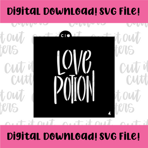 DIGITAL DOWNLOAD SVG File for 4" Love Potion Stencil