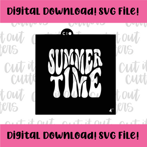 DIGITAL DOWNLOAD SVG File for 4" Retro Summer Time Stencil