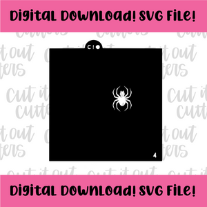 DIGITAL DOWNLOAD SVG File for 4" Spiderweb Heart- Just Spider Stencil