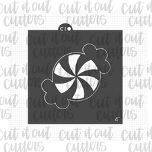 Load image into Gallery viewer, 2"-4" Peppermint from Snow Globe Stuffers Set - Cookie Stencil