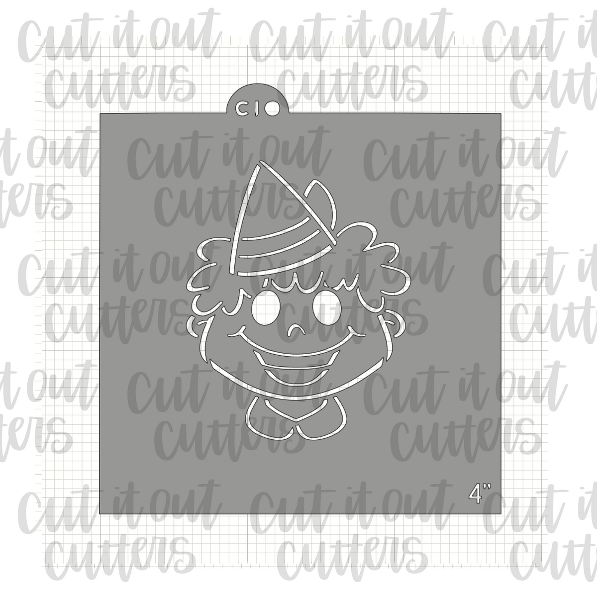 PYO Smiling Elf Cookie Stencil – Cut It Out Cutters