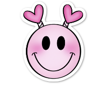 Heart Happy Face Sticker