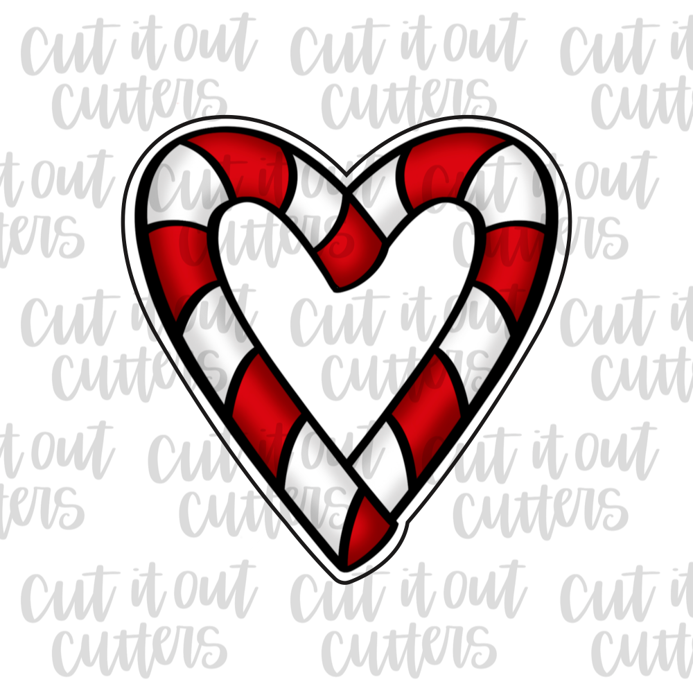 Candy Cane Heart Cookie Cutter Cut It Out Cutters