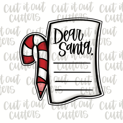 Dear Santa Letter Cookie Cutter