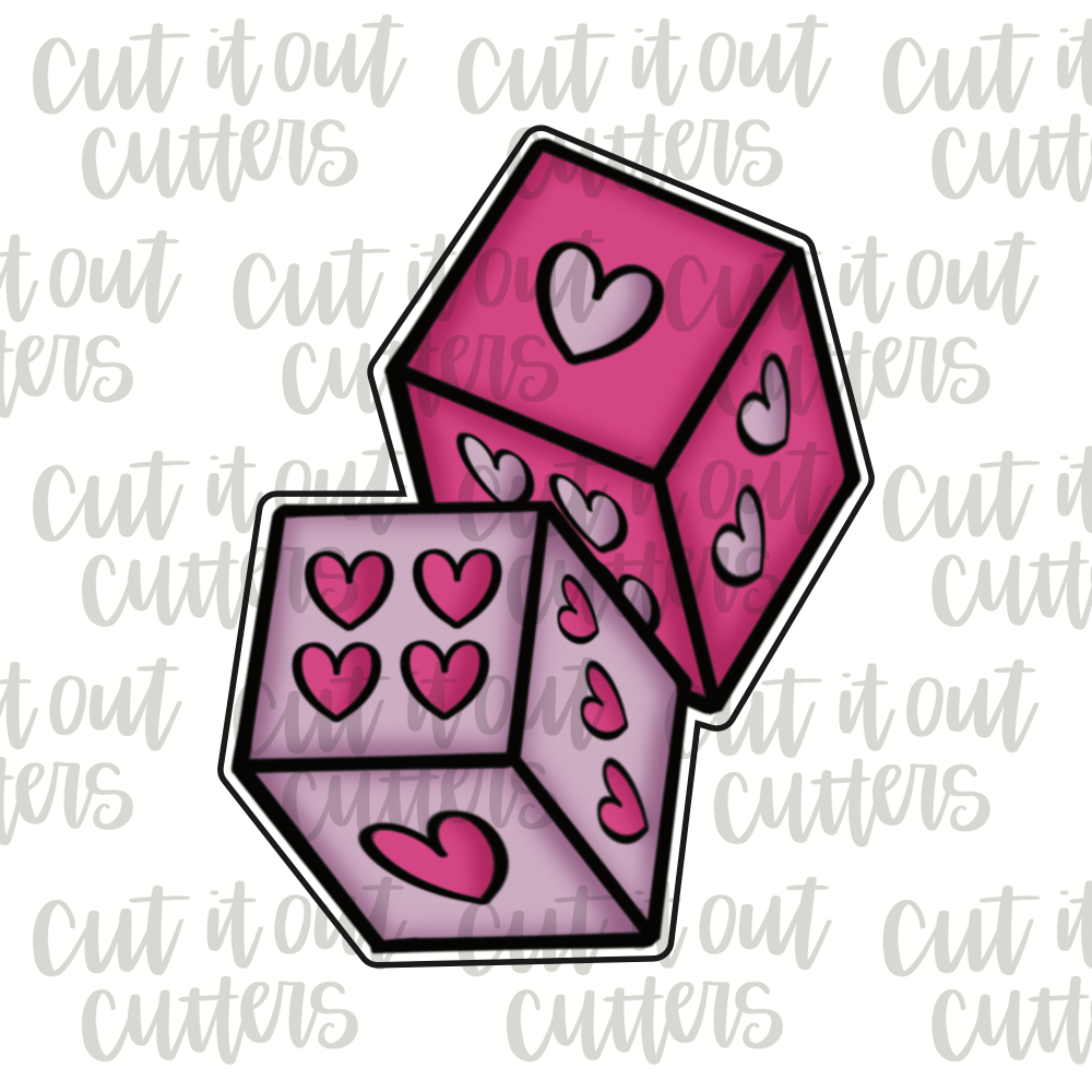 Heart Dice Cookie Cutter Cut It Out Cutters