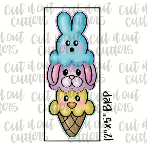 Ice Cream Easter Stack Cookie Cutter Set