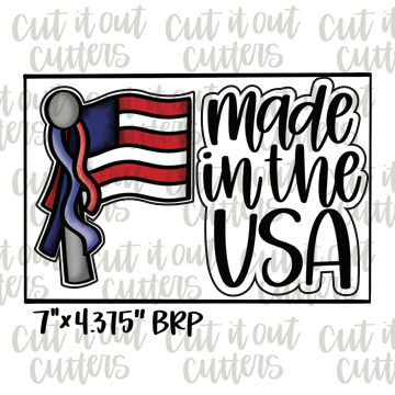 Made in the USA & Flag Cookie Cutter Set