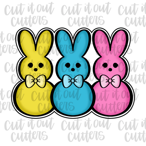 Marshmallow Bunny Trio Cookie Cutter