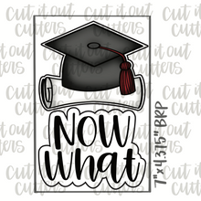 Load image into Gallery viewer, Now What & Grad Cap Cookie Cutter Set