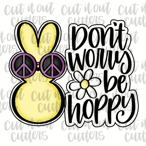 Peace Bunny & Be Hoppy Cookie Cutter Set