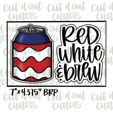 Red, White & Brew & Can Cookie Cutter Set