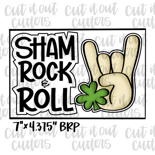 Sham Rock & Roll & Hand Cookie Cutter Set