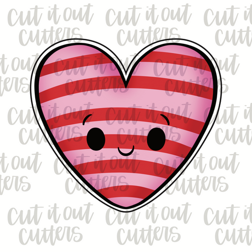 Striped Heart Cookie Cutter