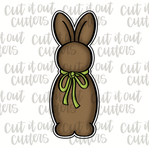Tall Chocolate Bunny Cookie Cutter
