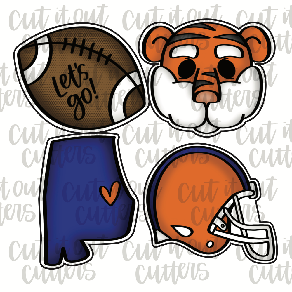 Tiger & AL Football Mini Cookie Cutter Set