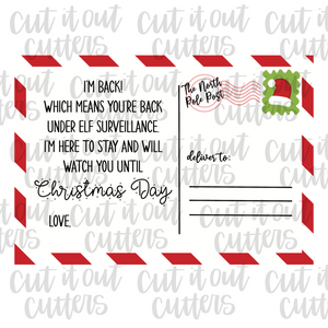 Elf Post Card - Cookie Cards - Digital Download