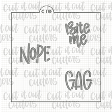 Load image into Gallery viewer, 2.5" Candy Heart Cookie Stencil - Choose Version in Drop Down