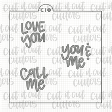 Load image into Gallery viewer, 2.5" Candy Heart Cookie Stencil - Choose Version in Drop Down