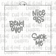 Load image into Gallery viewer, 2.5" Candy Heart Cookie Stencil - Choose Version in Drop Down