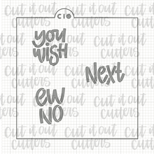 Load image into Gallery viewer, 2.5" Candy Heart Cookie Stencil - Choose Version in Drop Down