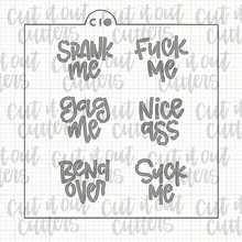 Load image into Gallery viewer, 2" Candy Hearts Cookie Stencil - Choose Version in Drop Down
