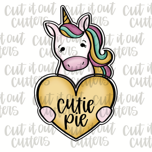 Unicorn Candy Heart - 2 Piece Cookie Cutter Set