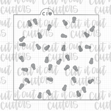 Load image into Gallery viewer, Scattered Grad Caps - 2 Piece - Cookie Stencil