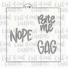 Load image into Gallery viewer, 3" Candy Heart Cookie Stencil - Choose Version in Drop Down