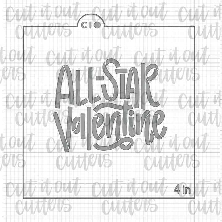 All Star Valentine Cookie Stencil Cut It Out Cutters