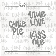 Load image into Gallery viewer, 3" Candy Heart Cookie Stencil - Choose Version in Drop Down