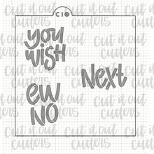 Load image into Gallery viewer, 3" Candy Heart Cookie Stencil - Choose Version in Drop Down