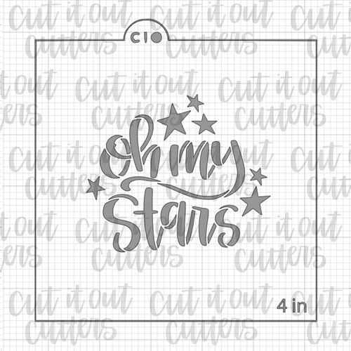 Oh My Stars - with Stars Cookie Stencil
