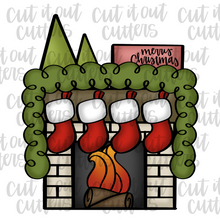 Load image into Gallery viewer, Cozy Fireplace Platter Cookie Cutter Set
