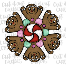Load image into Gallery viewer, Gingerbread Man Platter Cookie Cutter Set