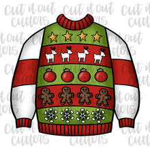 Load image into Gallery viewer, Ugly Sweater Platter Cookie Cutter Set