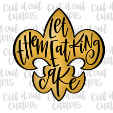 Load image into Gallery viewer, Worded Fleur de Lis Cookie Cutter