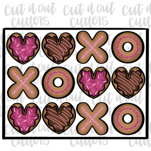 Valentine Donut Platter Cookie Cutter Set