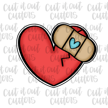 Bandaged Heart Cookie Cutter